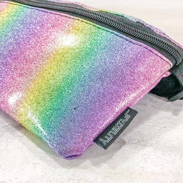 Fydelity - Wholesale Belt Bag - Women's - 83132: Fanny Pack | Slim | Dazzler Rainbow Glitter2