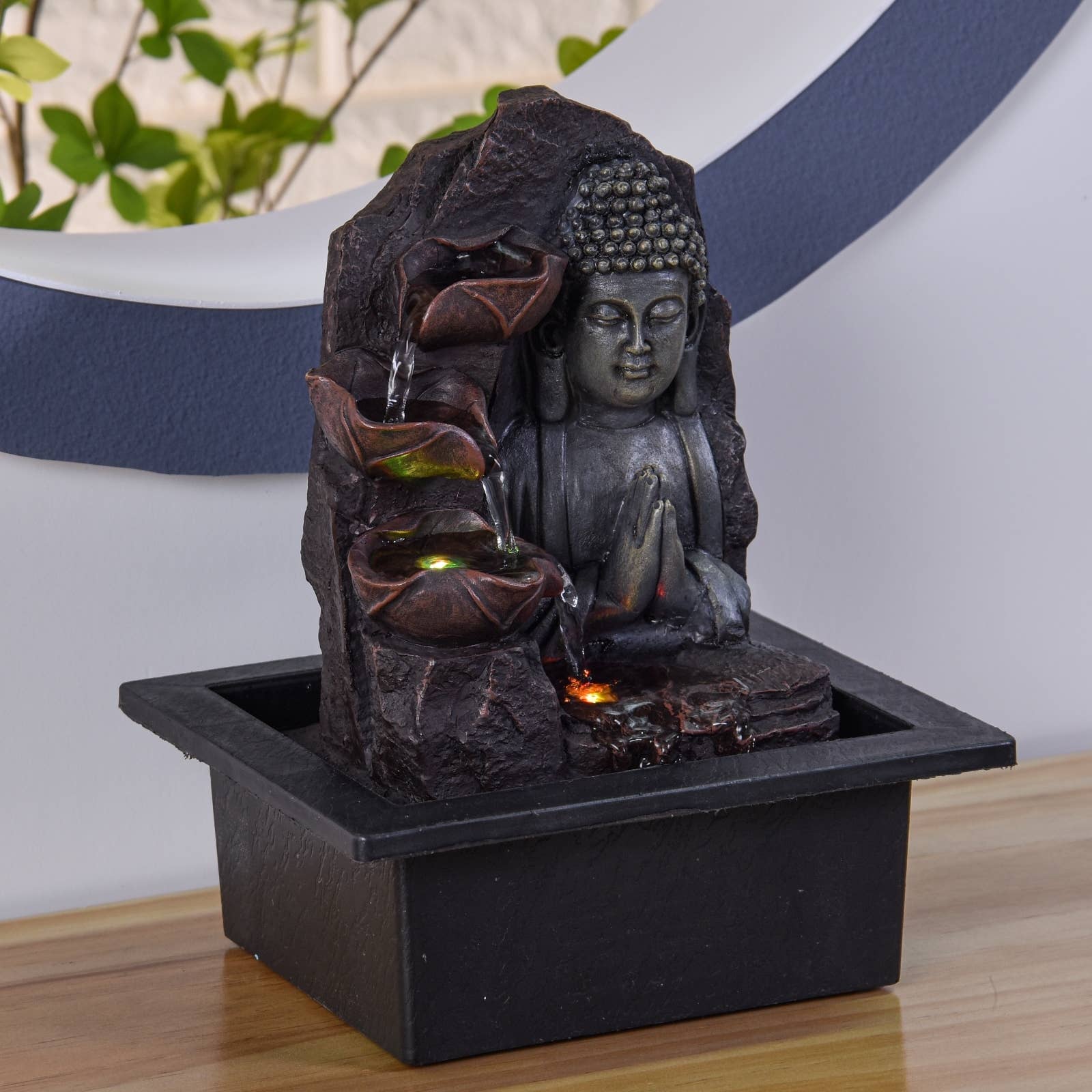 Zen'Arôme – Ornamento por atacado – Fonte Buddha Spiritualidade - Atmosfera Zen com Luzes LED9