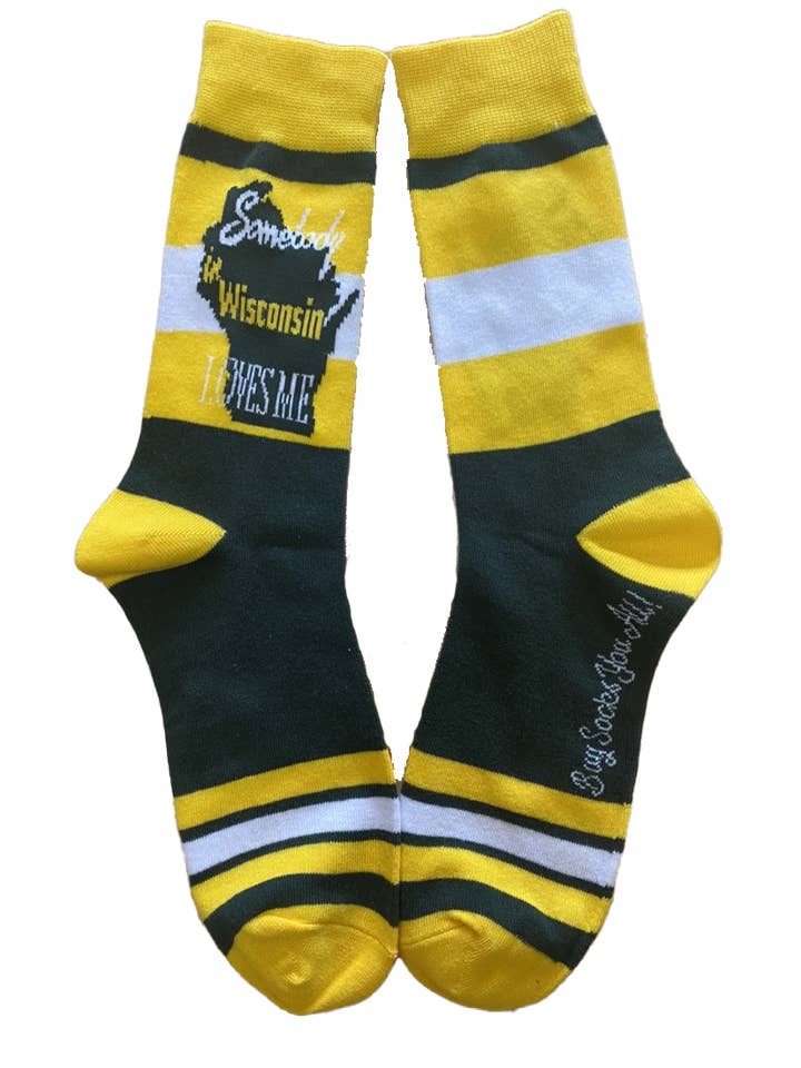 Somebody in Wisconsin Loves Me Men's Socks for wholesale by Buy Socks You All
