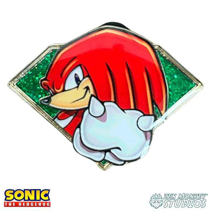 Zen Monkey Studios - Wholesale Lapel Pin/Button - Golden Series 2: Emerald Knuckles - Sonic the Hedgehog Pin