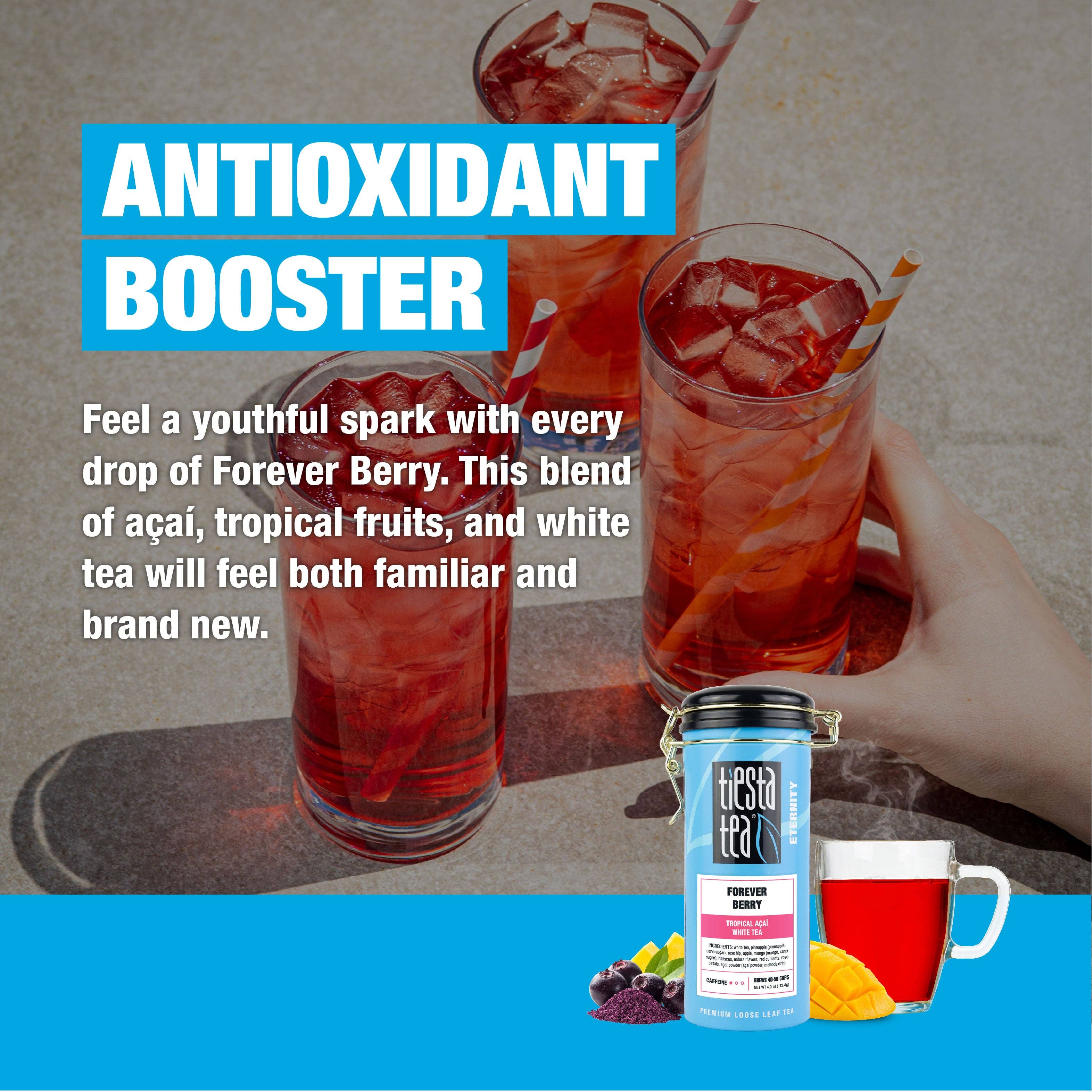 Tiesta Tea Company (loose leaf teas & accessories) - Vente Thé en vrac - Forever Berry - Thé Blanc Tropical Açaï25