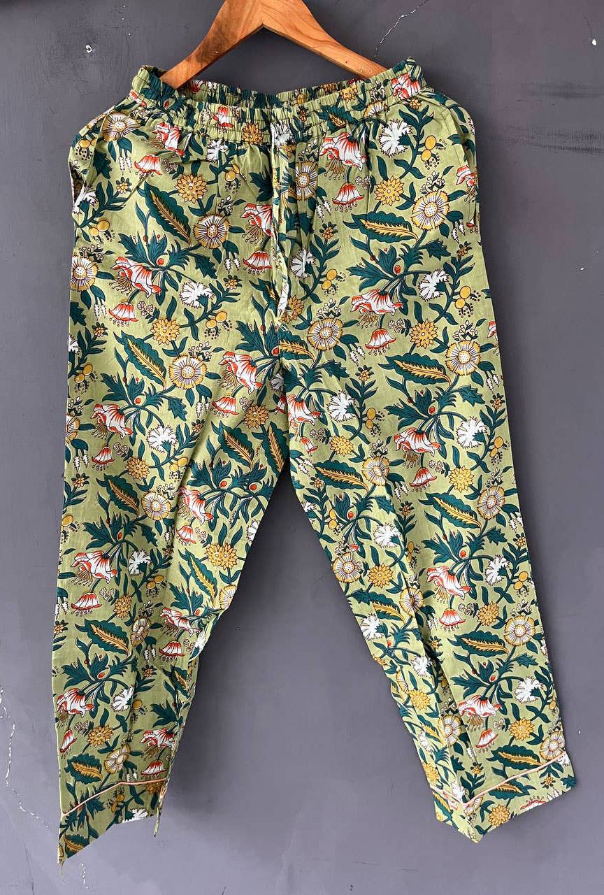 Bhawana Handicrafts - Wholesale Sleepwear Set - Women's - New Design Block Printed Cotton Night Suit Pants Shirt Sets1