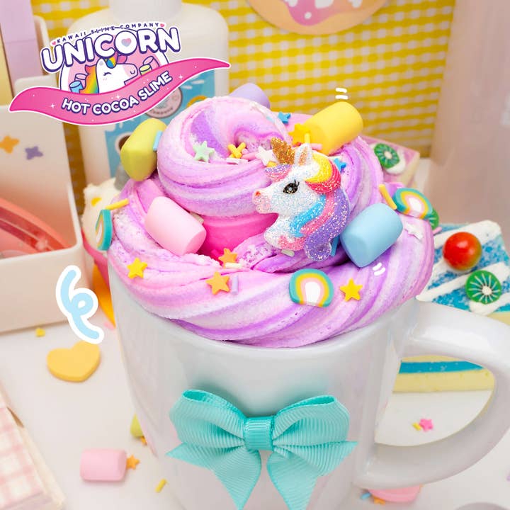 Kawaii Slime Company – wholesale Slajm - Barn – Unicorn Hot Cocoa Butter Slime (4st/fodral)