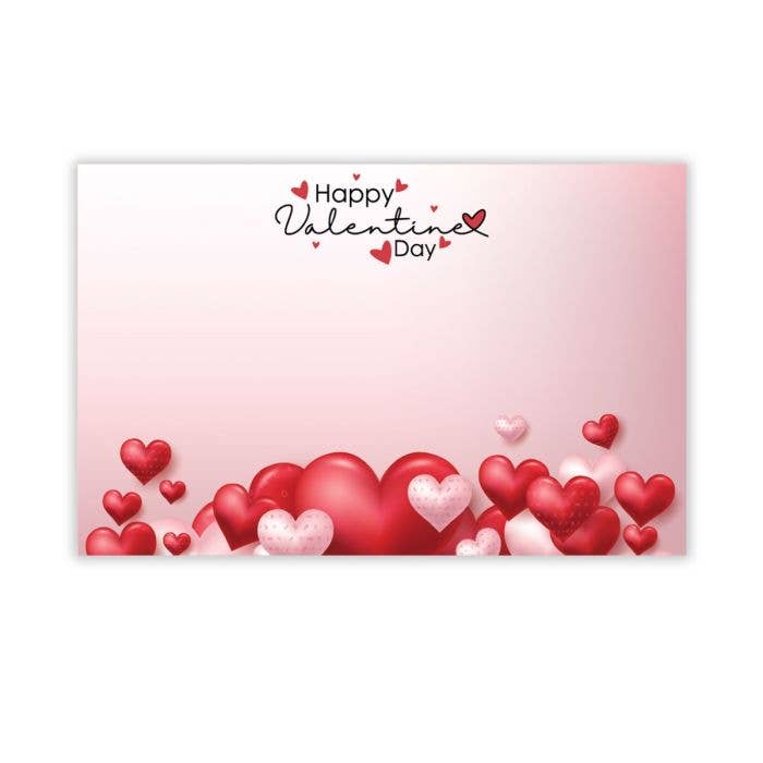 Lucknow Southern and Company - Vente Cartes de Saint-Valentin - Cartes d'accompagnement de la Saint-Valentin 50 PK "Joyeuse Saint-Valentin" Rose0