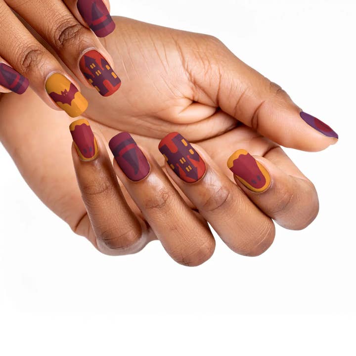 FYNE BODY - Wholesale Press-on/fake nails - Vampire Velvet Burgundy Halloween Press-On Nails74