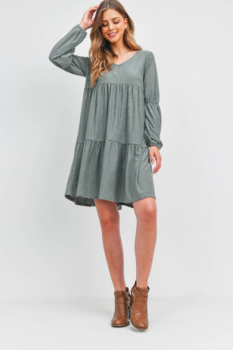 You & Me - Vendita all'ingrosso Vestito - Donna - PPD1246-ABITO A POIS SVIZZERI CON VOLANT CON MANICHE A SBUFFO13