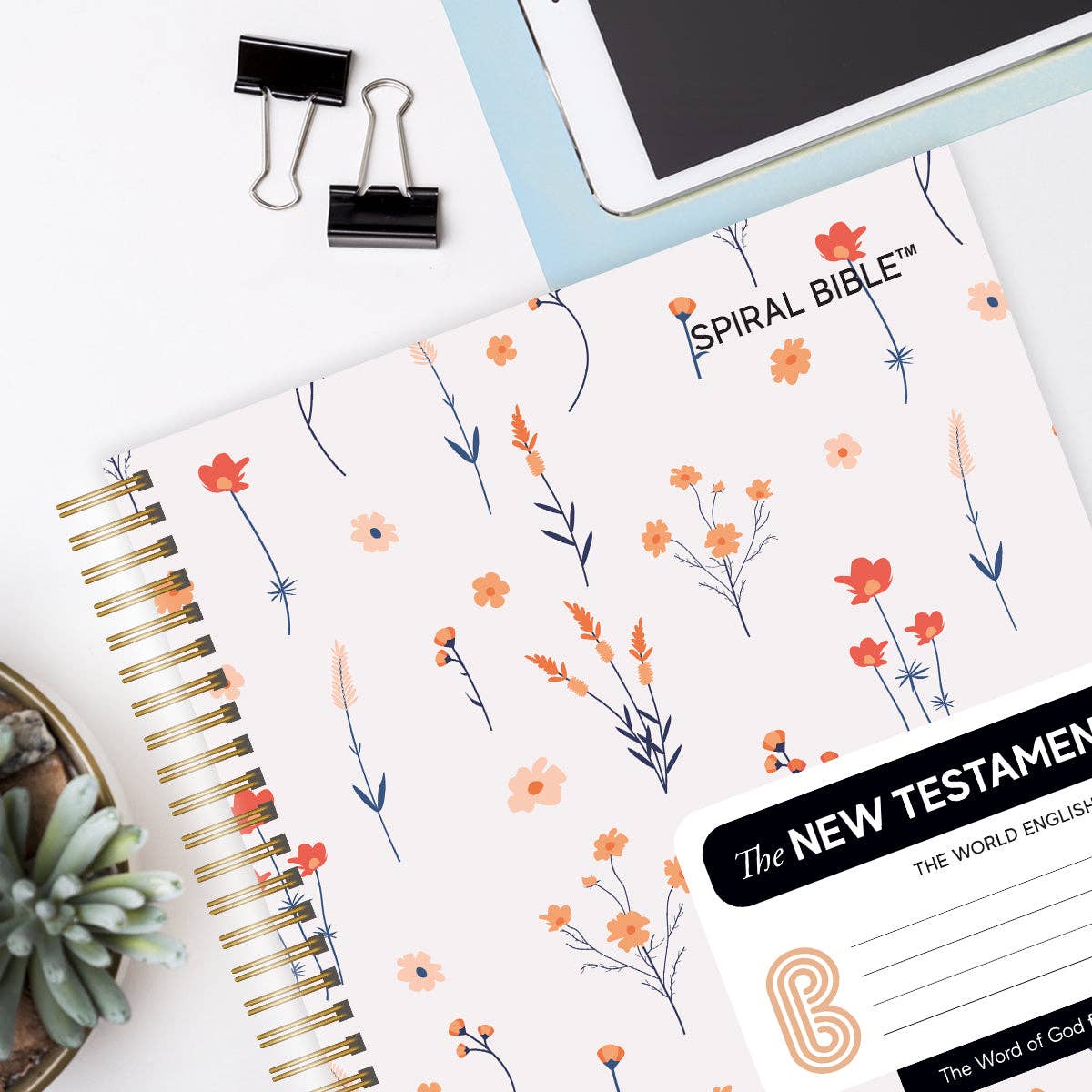 Spiral Bible - Wholesale Religion - Spiral Bible™ - WEB - New Testament - Floral1