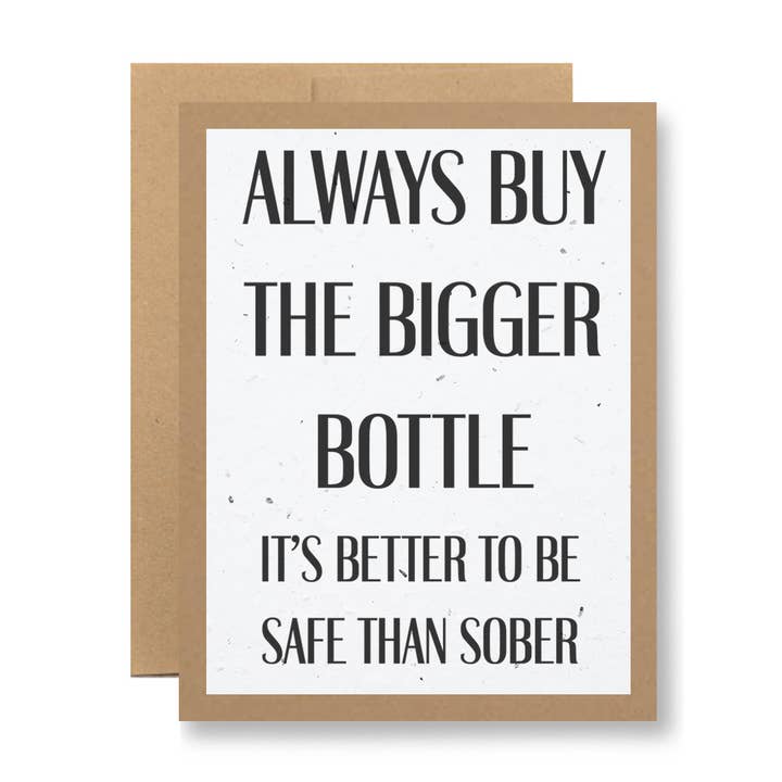 Seedy Cards - Wholesale Friendship Card - Plantable Seed Paper Greeting Card - ...safe than sober