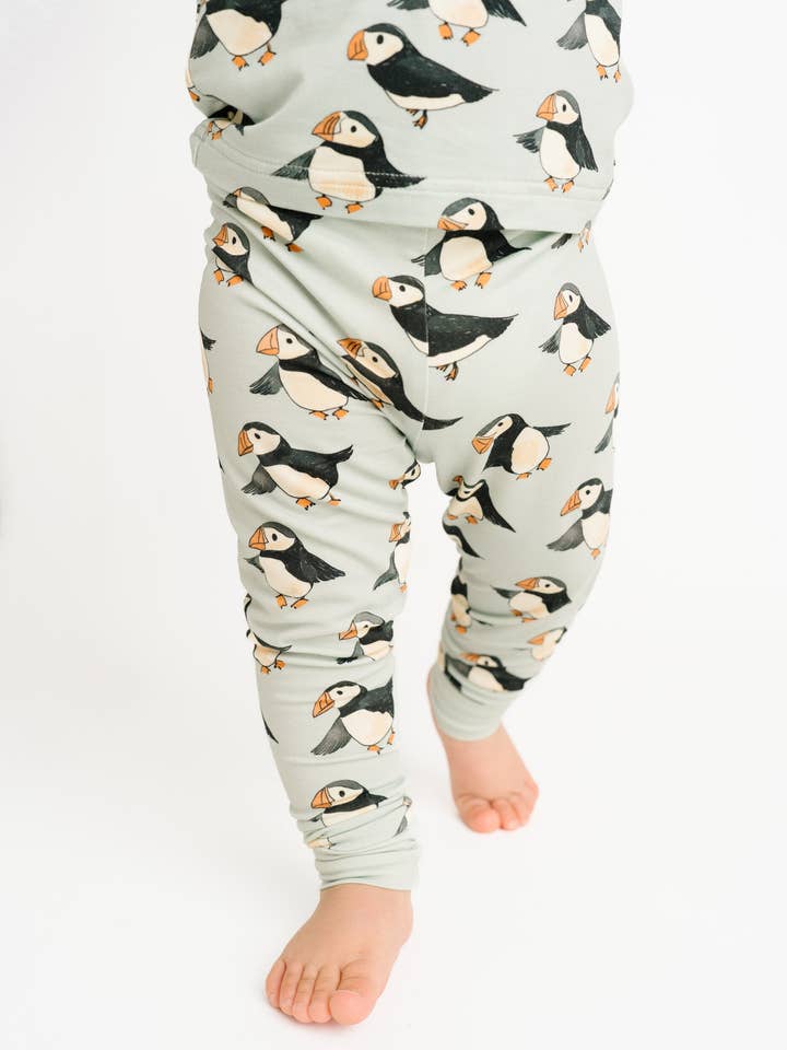 Little One Shop - Wholesale Sleepwear Set - Kids - Puffin Pals Bamboo Set1