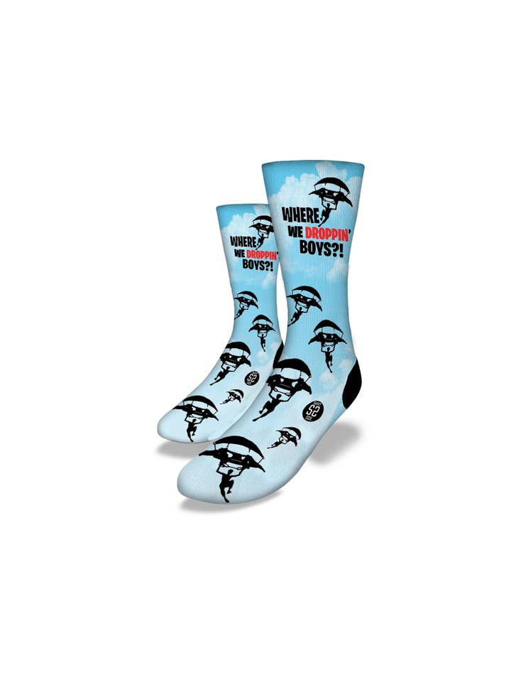 Savvy Sox - Wholesale Socks - Unisex - Fortnite Where We Droppin Socks