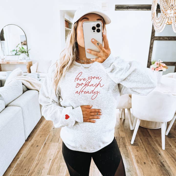 Já te amo tanto Pulôver- Maternidade por atacado de SBG Co.