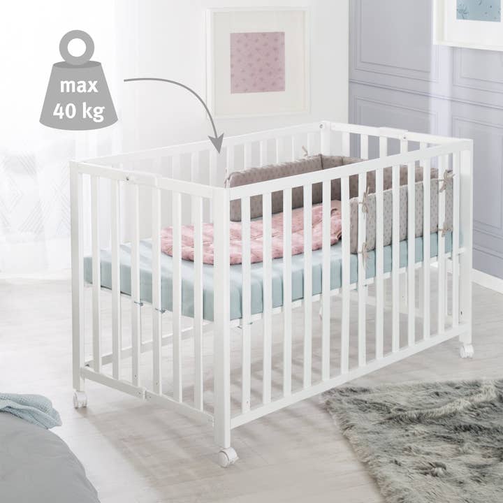 roba kids - Wholesale Bed - Kids & Baby - ROBA folding bed 'Fold Up', 60 x 120 cm, wood white9