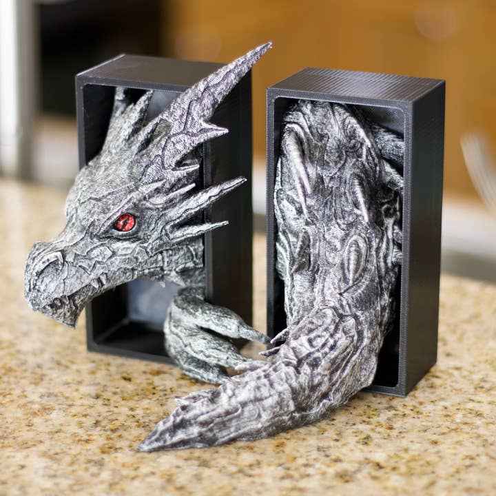 Rincón del Libro del Dragón Relámpago | Decoración de Estantería de Fantasía para venta al por mayor de Modern Wood Cases