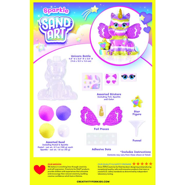 Faber-Castell / Creativity for Kids - Wholesale DIY Craft Kit - Kids - Sparkle Sand Art Unicorn DIY Craft Kit for Kids7