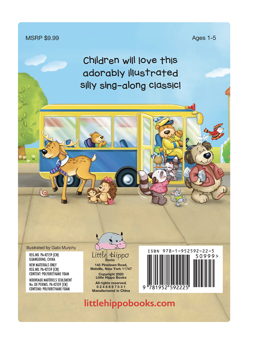 Little Hippo Books - Wholesale Preschool Book (3-5) - Wheels on the Bus- Children's Padded Board Book4