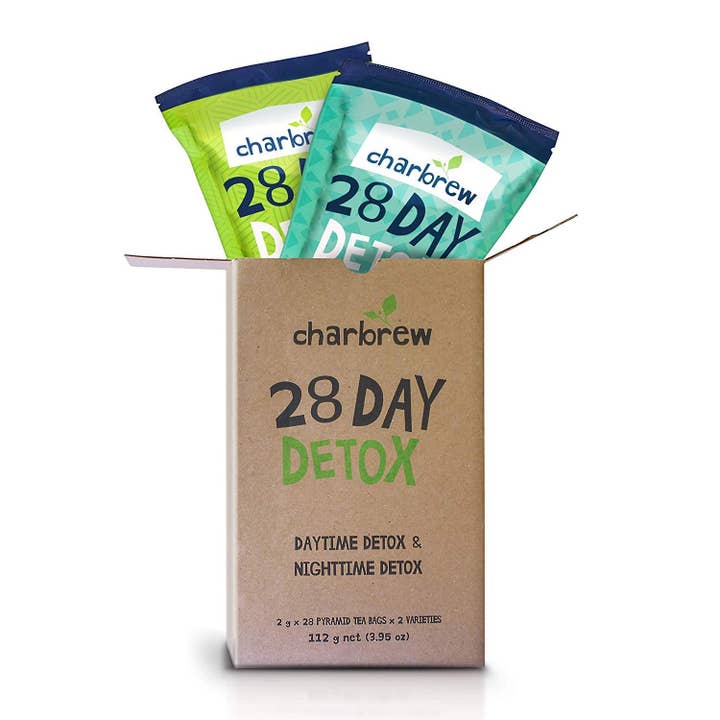 Charbrew Tea & Coffee - Venta al por mayor Tés saludables/desintoxicantes - Pack Duo de té Charbrew Detox (día y noche)