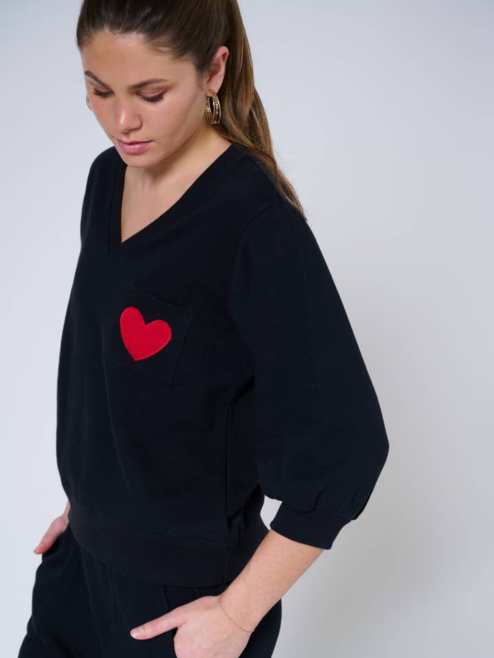 Anja V Neck Sweatshirt for wholesale by Preloved