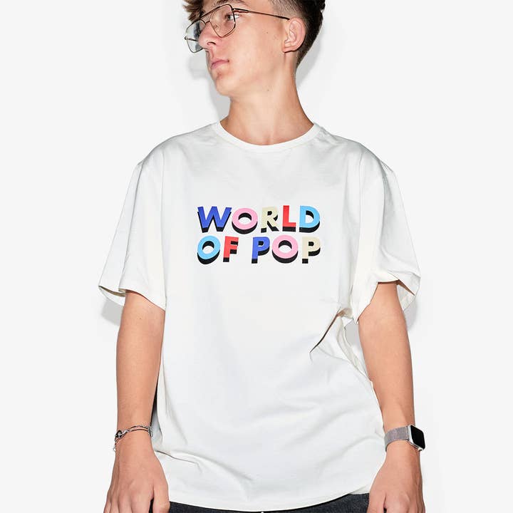 T-shirt "World Of Pop" pour enfants en Coton Bio pour la vente par W.O.P (World Of Pop)