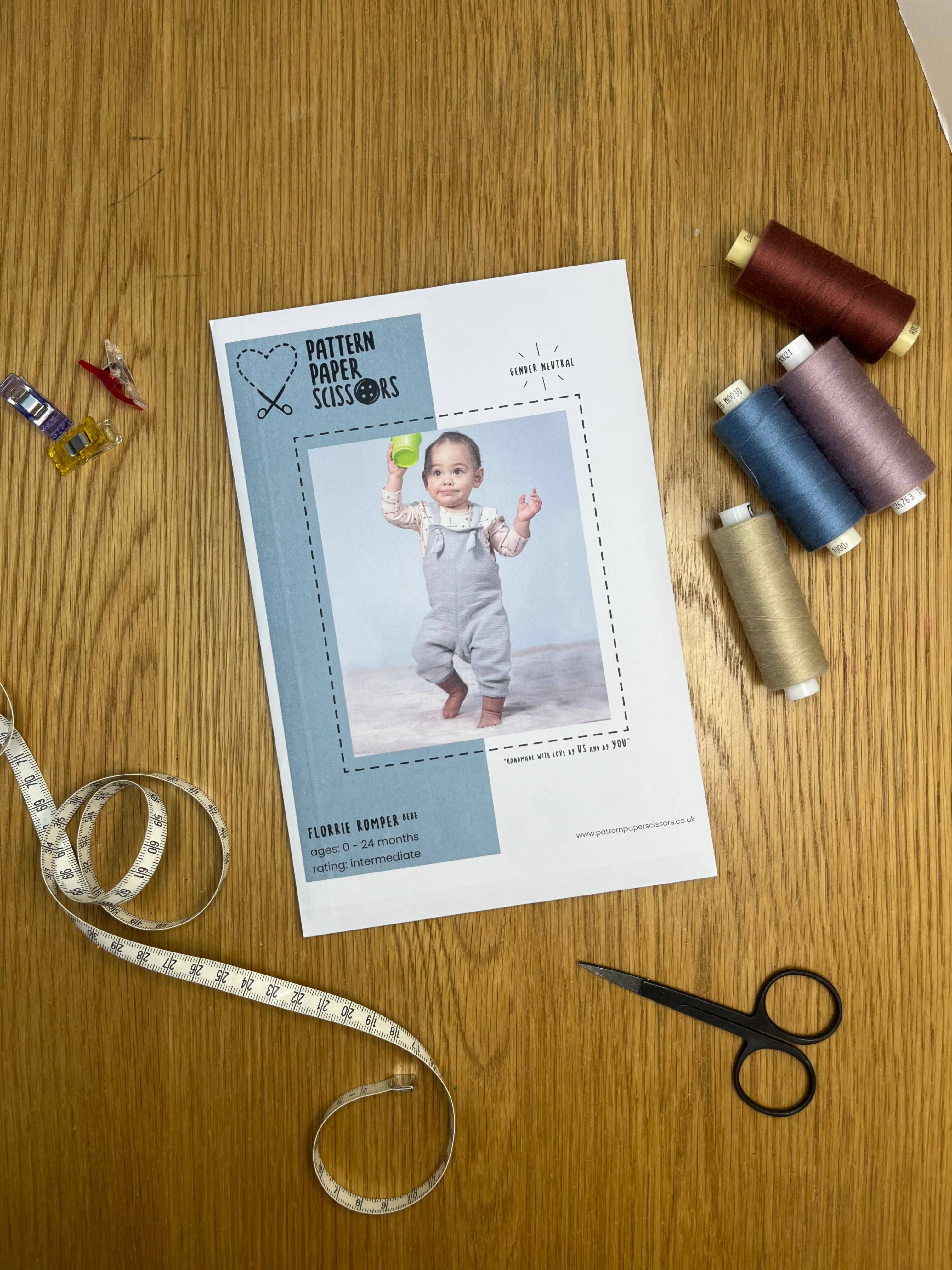 Pattern Paper Scissors – wholesale Surface pattern design – Kids Florrie Dungaree Sewing Pattern0