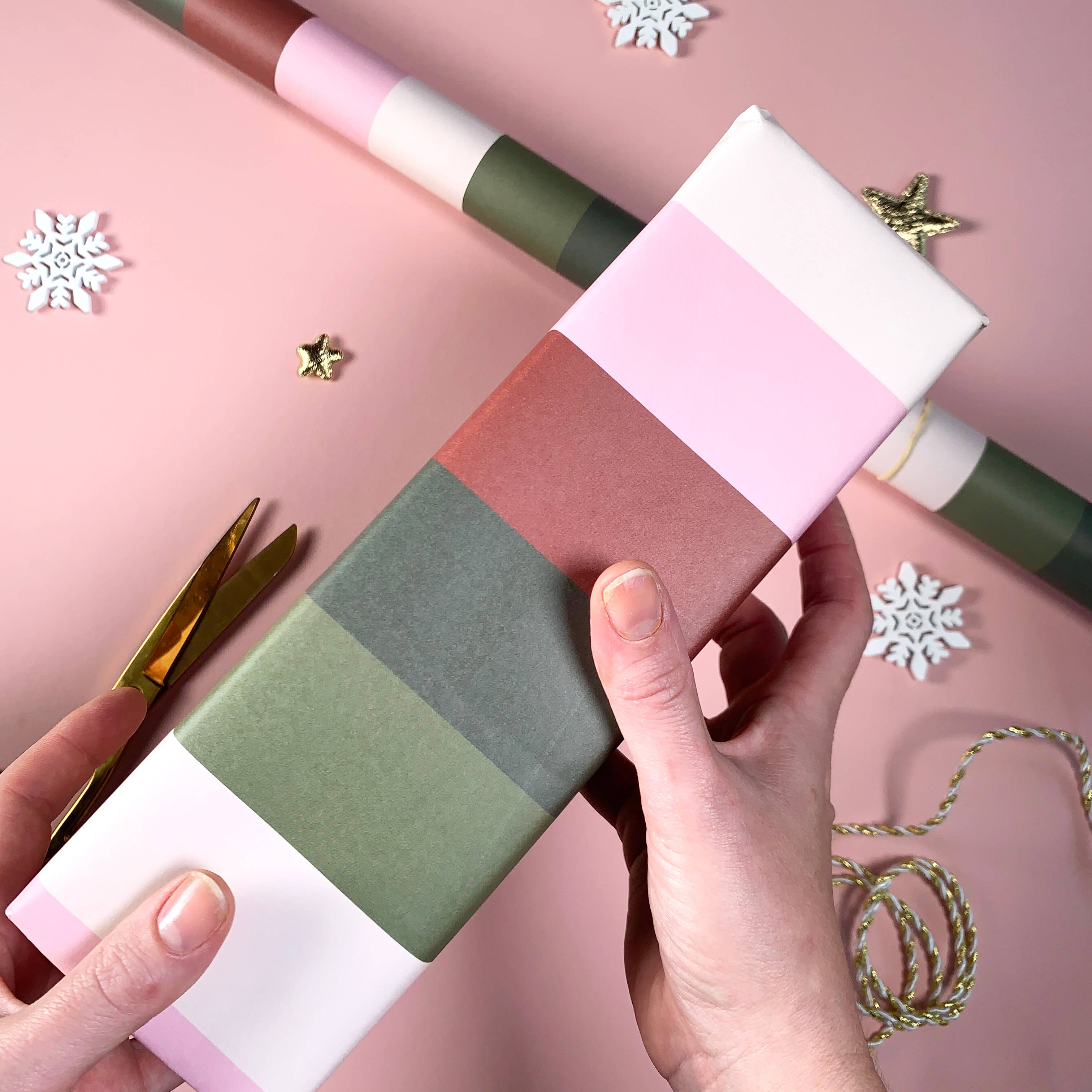 Pixel & Bloom - Wholesale Wrapping Paper Roll - Wrapping Paper / Gift Wrap - Bold Festive Stripe1