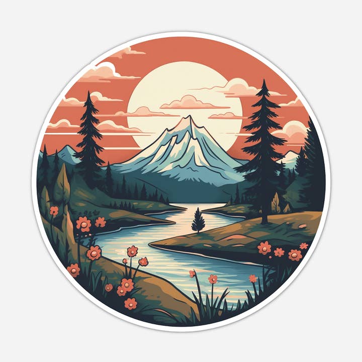 Pacific Northwest 2 Vinyl Sticker for wholesale by CMarie Northwest