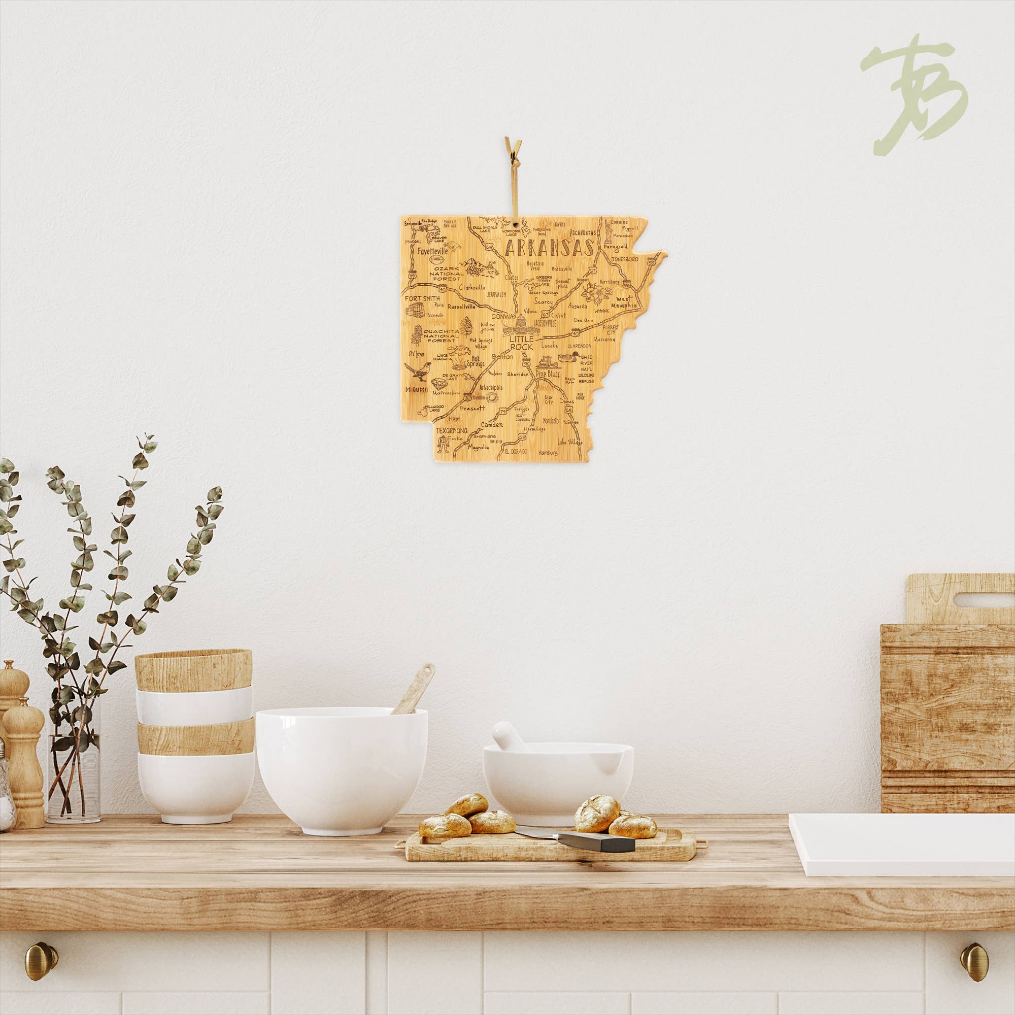 Totally Bamboo - Vendita all'ingrosso Taglieri - Tagliere Destination Arkansas con Incisione Artistica3