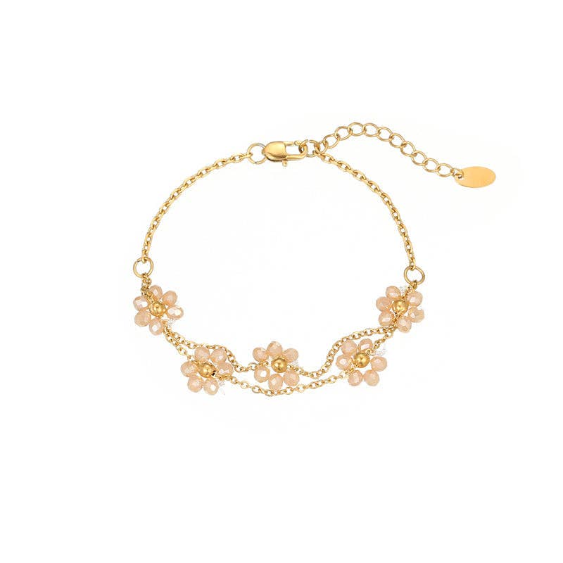 Doré Bracelet La Fiore couleur champagne en vente sur Faire0