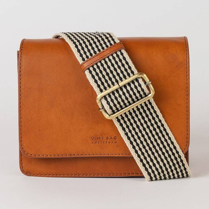 O My Bag - Wholesale Crossbody Bag - Women's - Audrey Mini - Cognac Classic Leather0