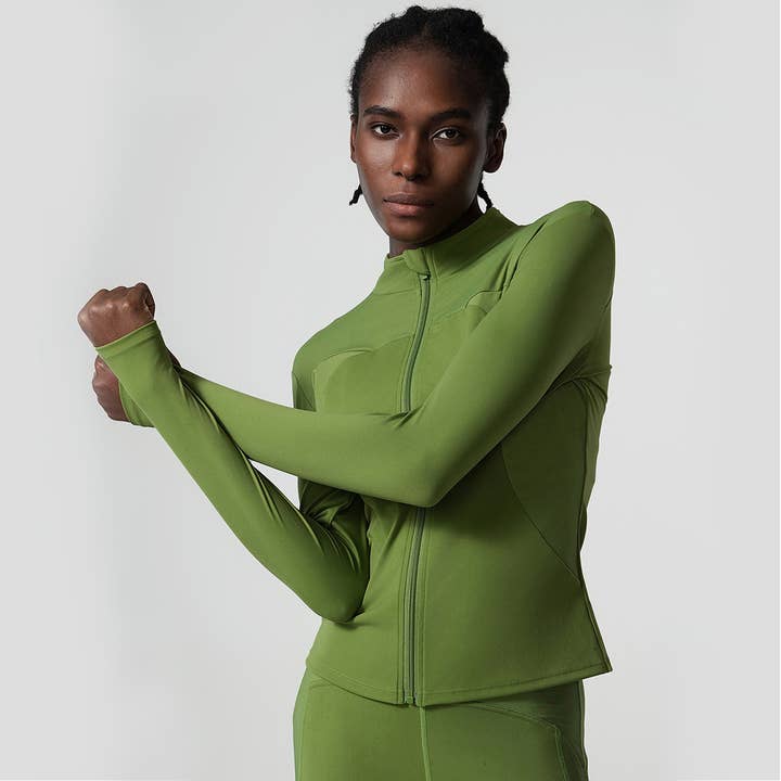 Sodalemon - Wholesale Athletic Jacket - Women's - Front Cardigan Zipper Track Jacket10