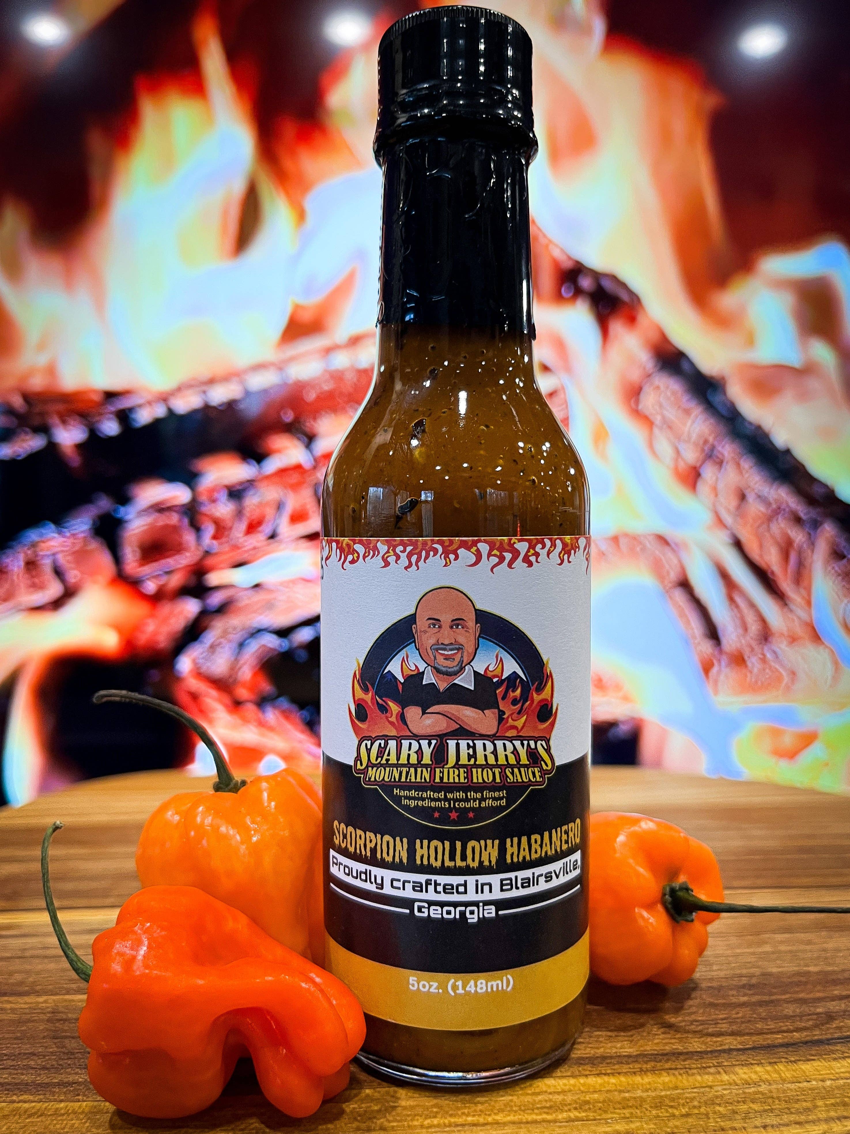 Scary Jerry's Mountain Fire Hot Sauce - Wholesale Hot Sauce - Scorpion Hollow Habanero Hot Sauce