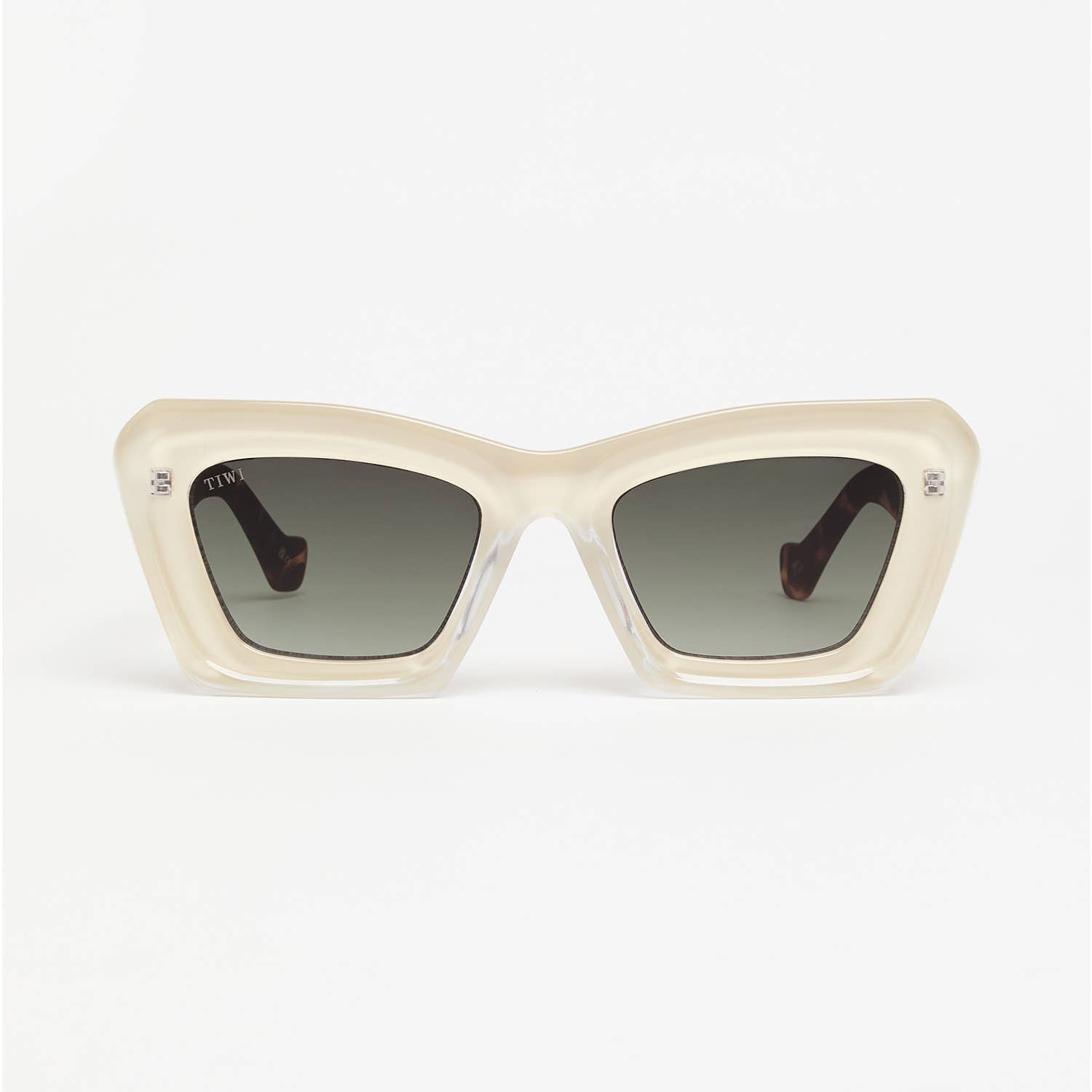 TIWI - Wholesale Sunglasses - Women's - Sunglasses Shiny beige with green gradient lenses0