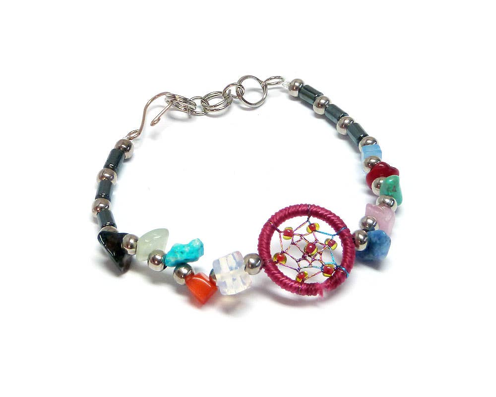 Pichincha - Wholesale Beaded Bracelet - Dream Catcher Chip Stone Metal Beaded Shakira Bracelet7