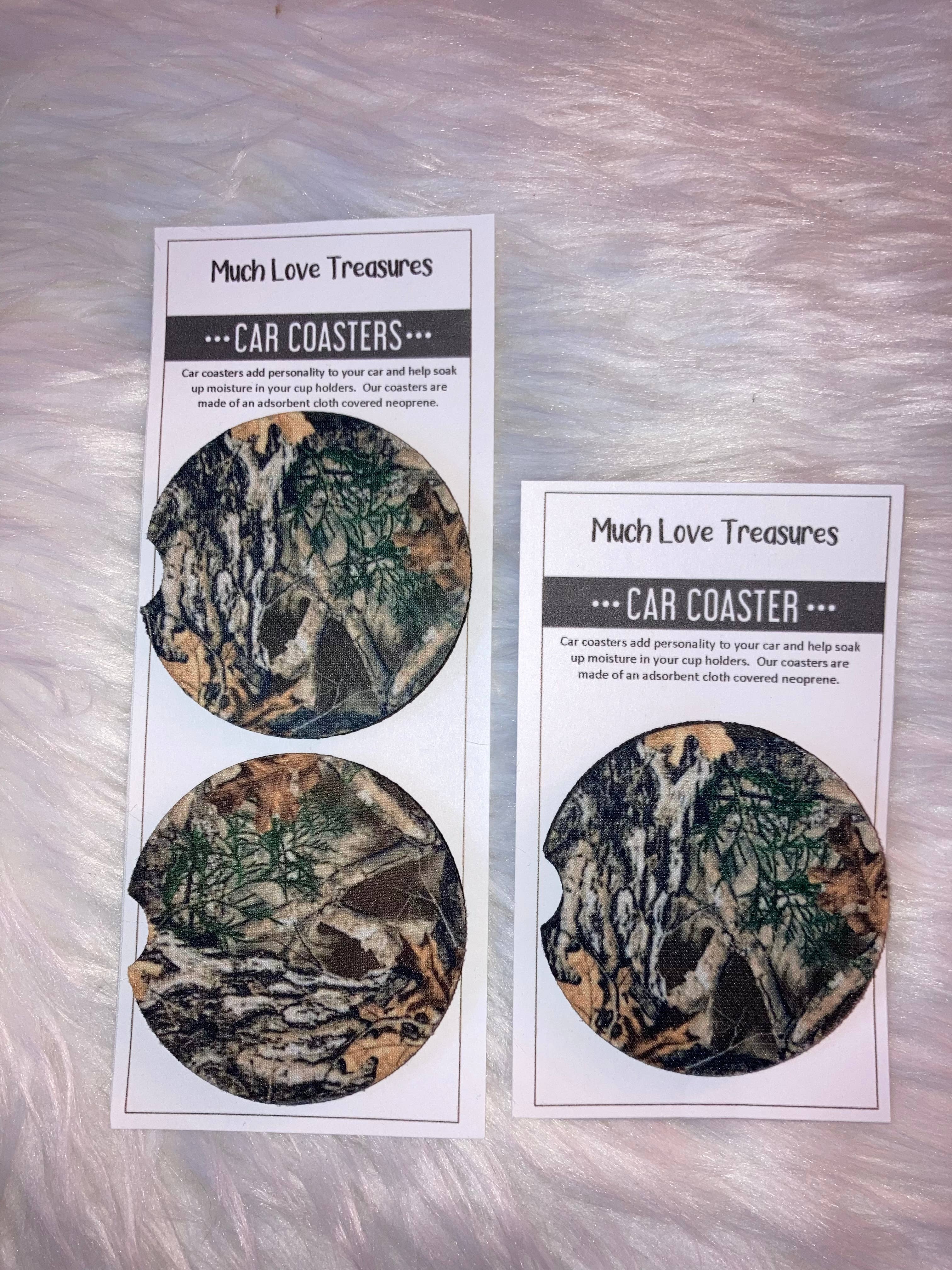 Much Love Treasures - Wholesale Car Coaster - Unisex - Camo Woods Car Coaster1