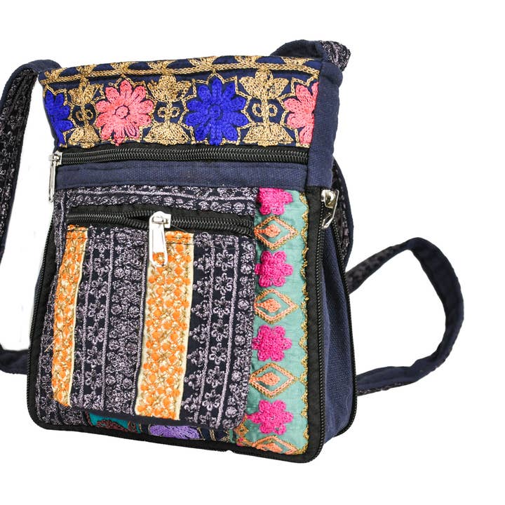 Zumki - Wholesale Crossbody Bag - Women's - Sage Embroidered Crossbody Bag9