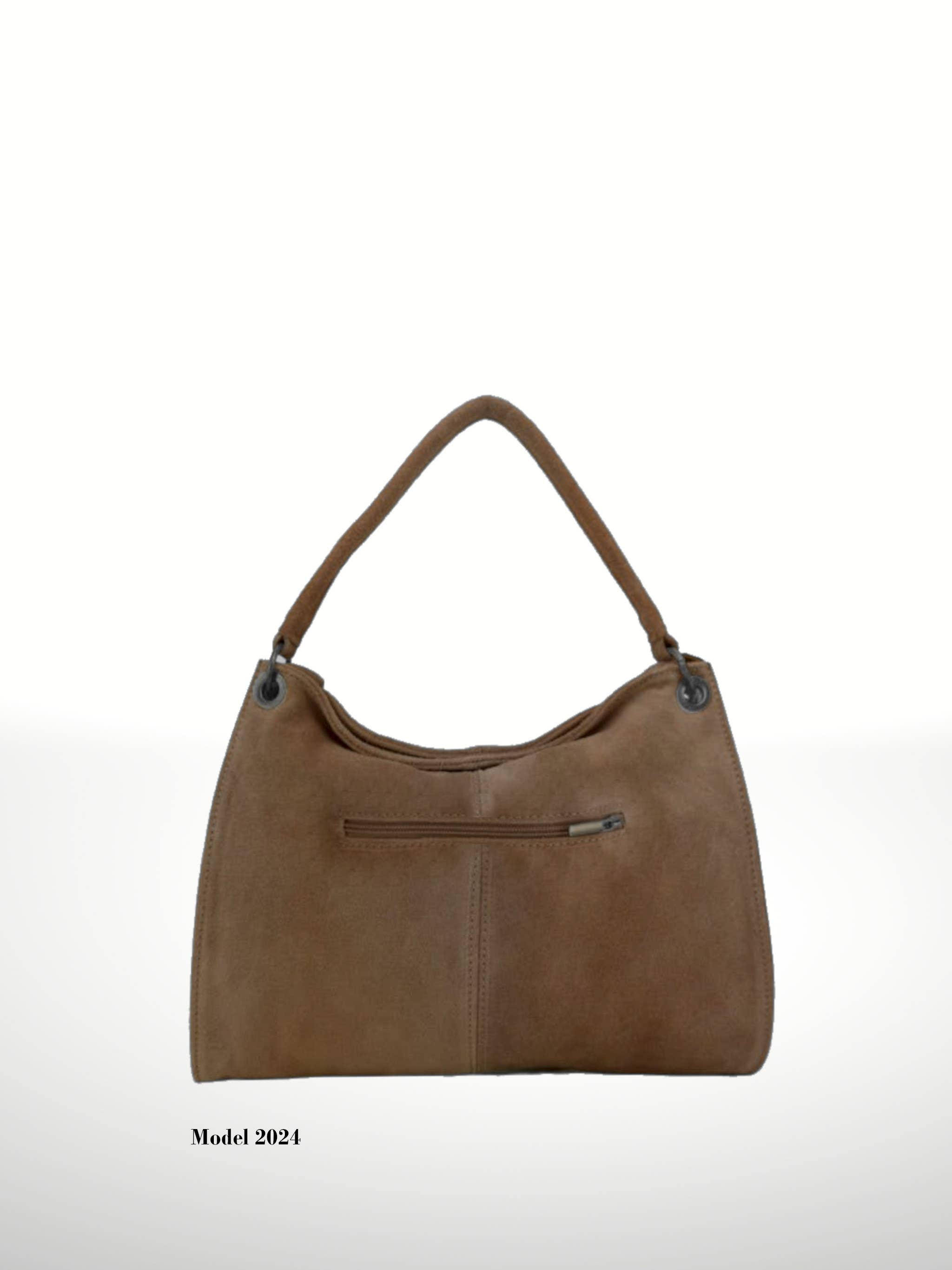 ITALIAN'S LEATHER - Wholesale Shoulder Bag - Women's - Riccio Suede Leather Bag 22021422