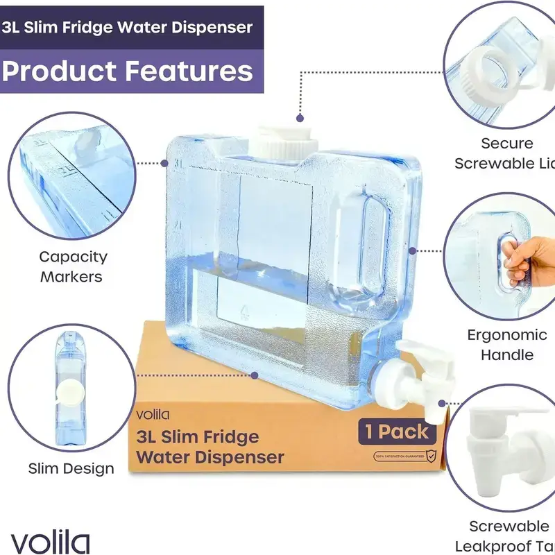 Jara Trading – wholesale Kitchen tool/gadget – Fridge Water Dispenser - Fridge Water Dispenser with Tap for Water, Juice and Other Cold Drinks - Reusable Water Dispenser for Fridge, Travel, Camping, Picnic and Outdoor Events1