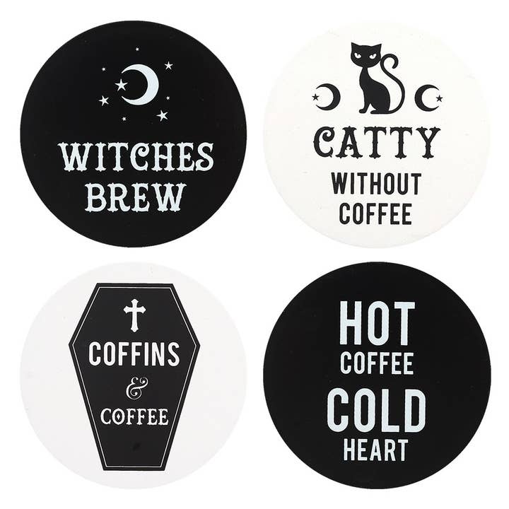 Something Different Wholesale - Wholesale Coasters - Black Magic Witchy Halloween Coasters
