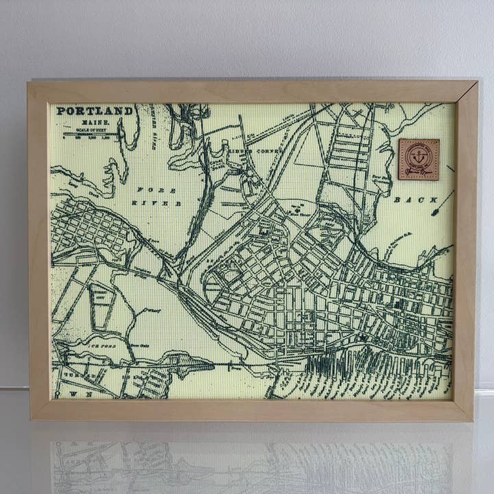 Framed Portland Map for wholesale by Alaina Marie