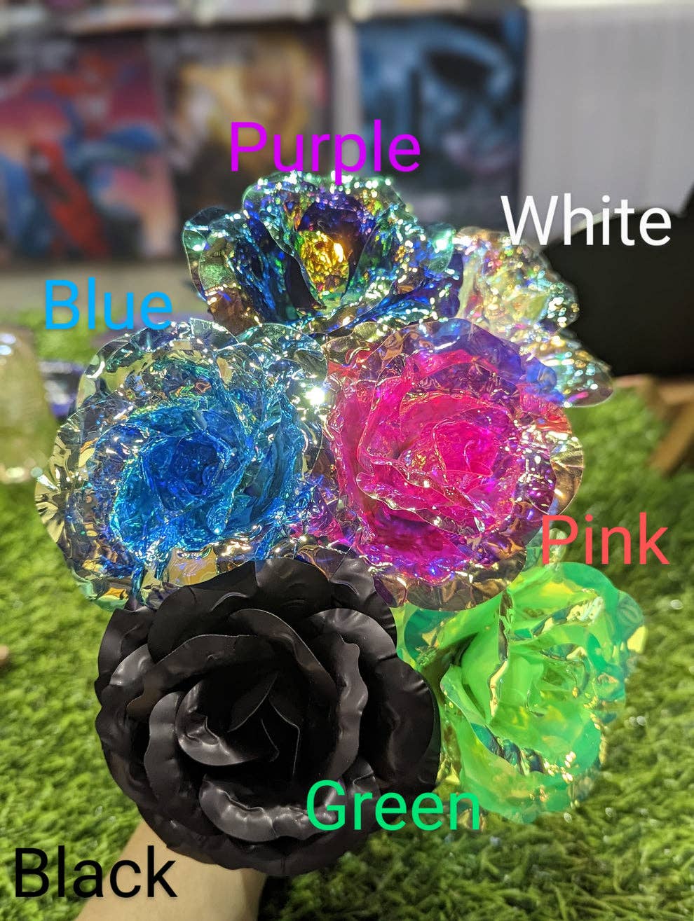 The Witchin Waifu - Vendita all'ingrosso Fiori finti - Rose Galassia - Rose Arcobaleno Per Sempre9