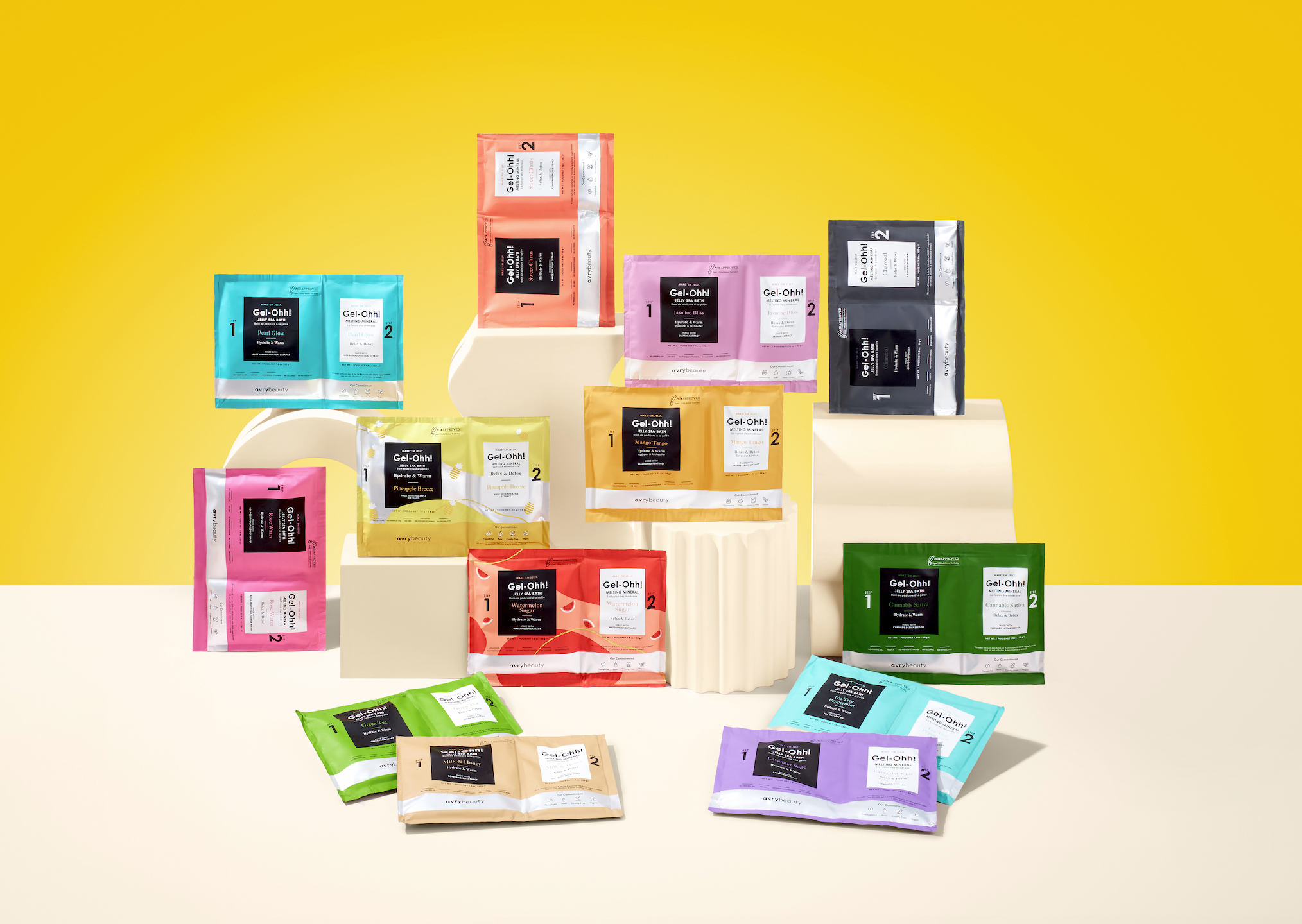 AvryBeauty - Wholesale Nailcare Set - Gel-Ohh! Jelly Spa Pedi Bath - Milk & Honey3