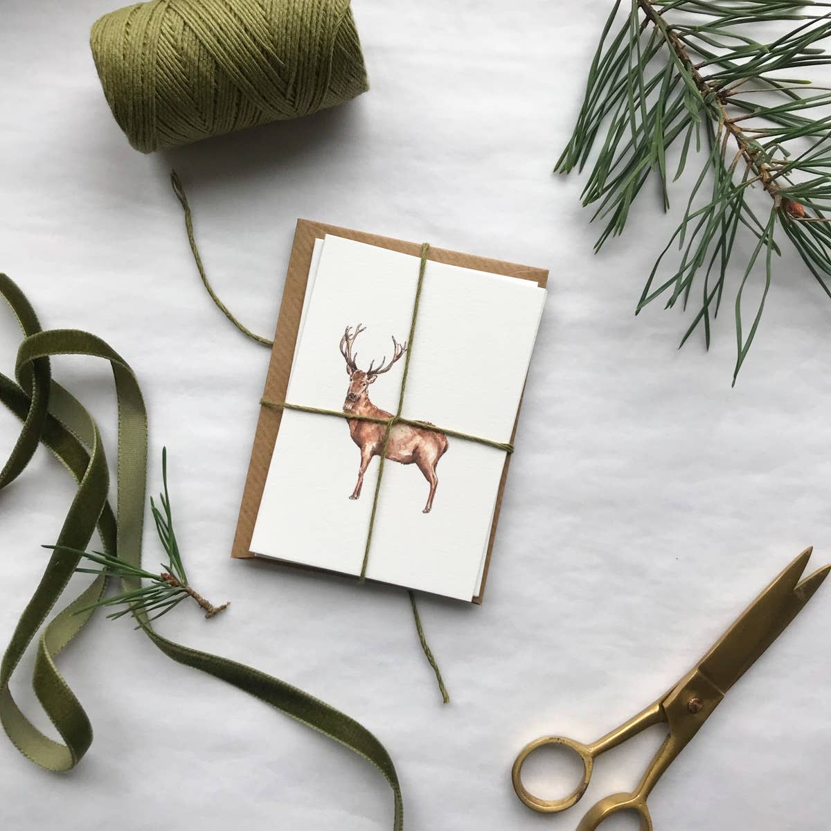 Annie Brougham Paper Goods. - Wholesale Kerstkaartje - Woodland Animal Mini kerstkaart5