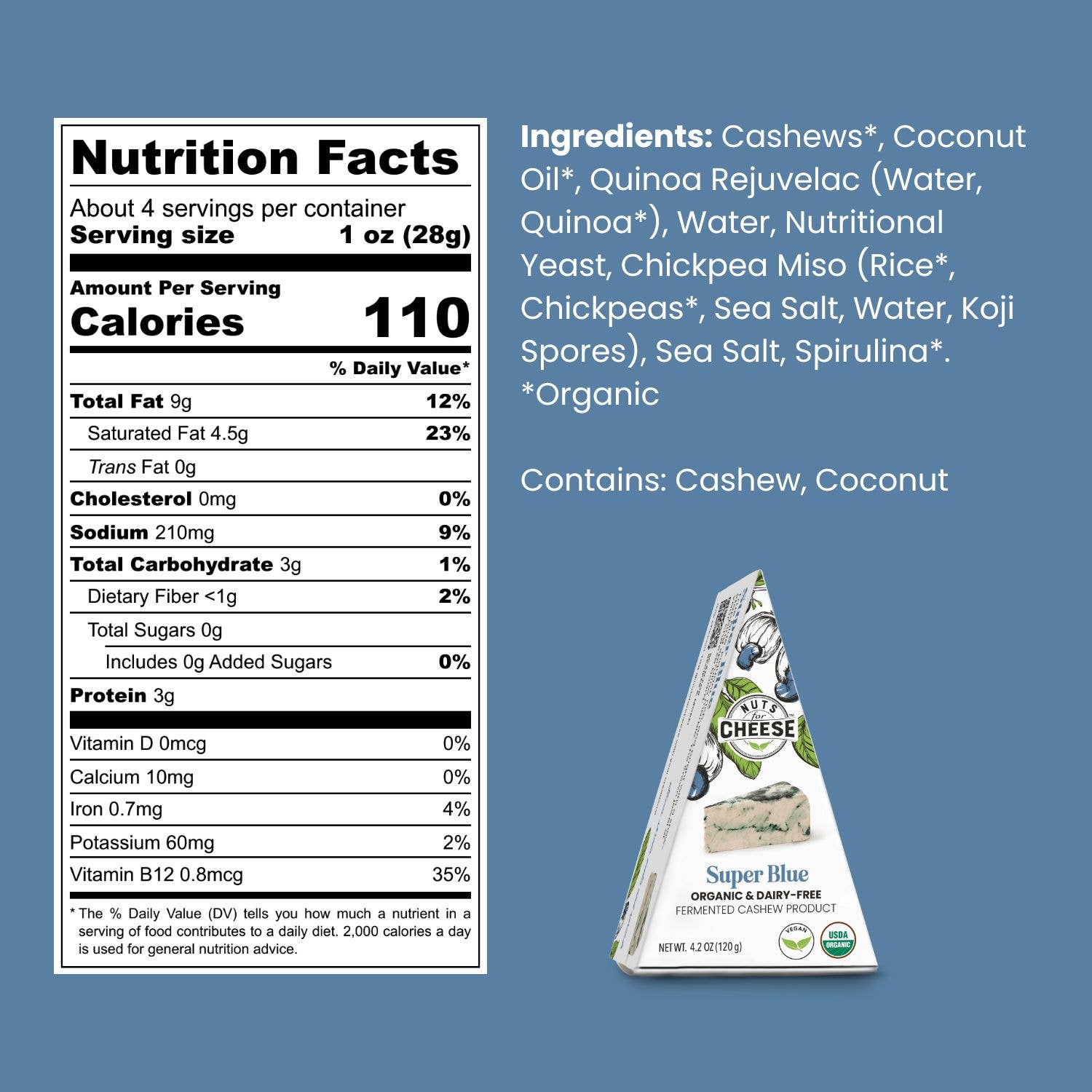 Nuts For Cheese - Vente Fromages - Tranche de fromage de cajou Super Blue | Biologique | Artisanal | Végétalien 5