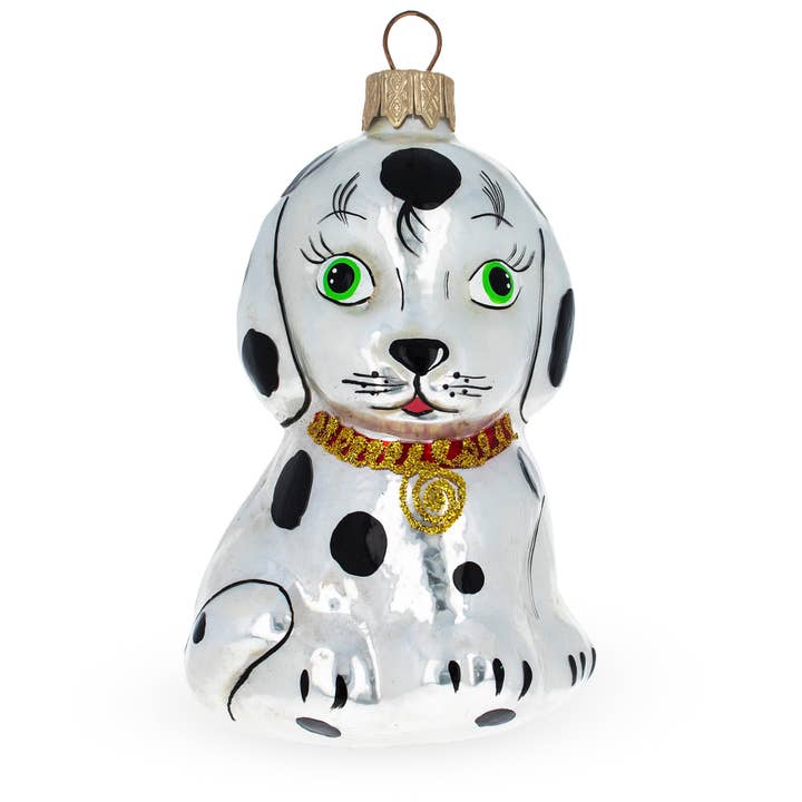 Adorno de Cristal de Cachorro Dálmata con Ojos Verdes para venta al por mayor de BestPysanky