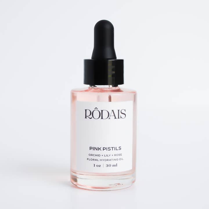 Pink Pistils : huile hydratante florale pour la vente par Rôdais