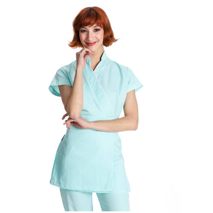 West Rose abbigliamento professionale - Wholesale Apron - JASMINE GREEN TIFFANY WORK KIMONO1