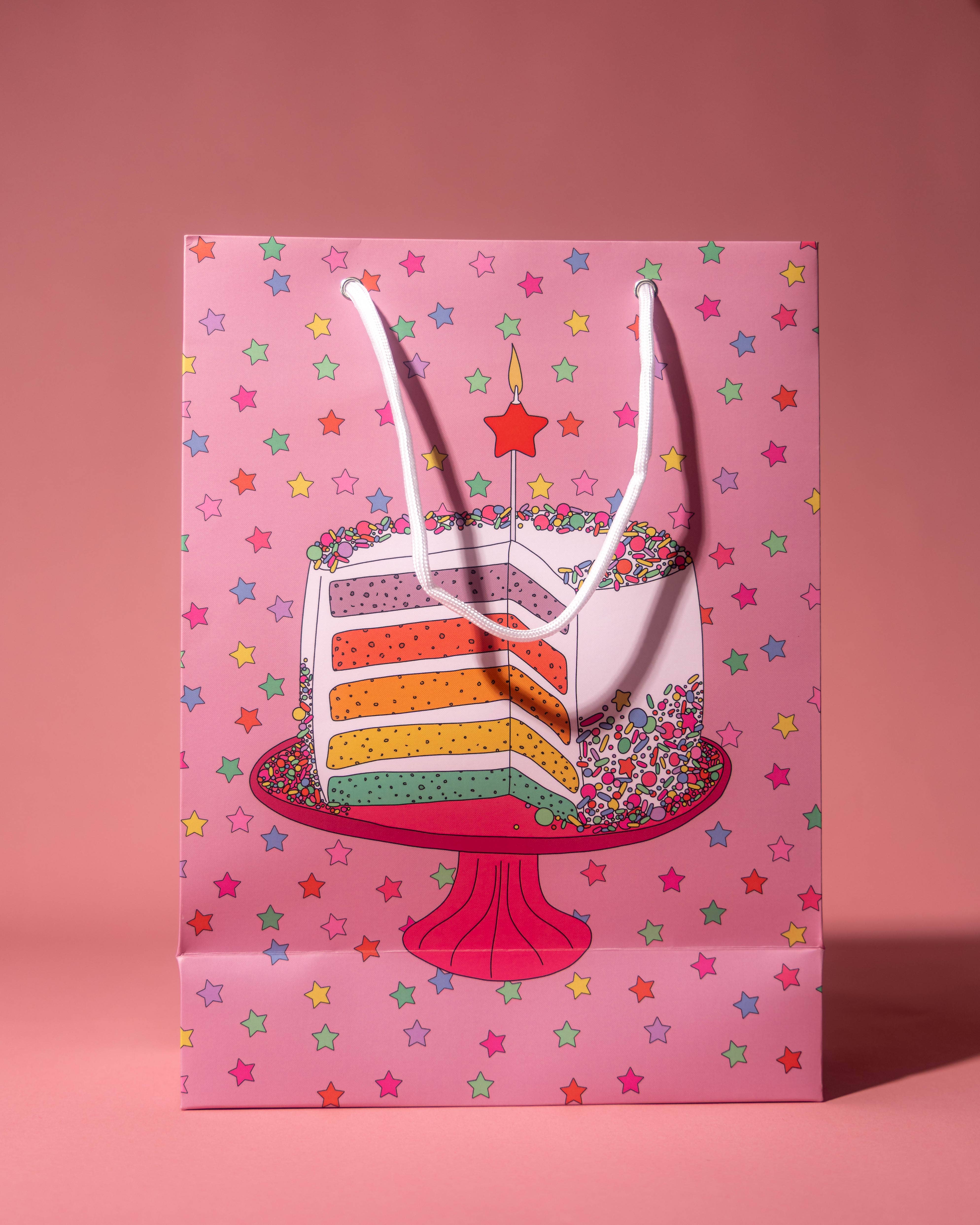 Illustrating Amy - Wholesale Gift Bag - Rainbow Cake Gift Bag3
