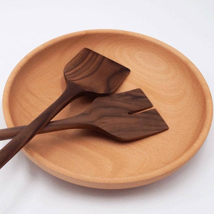 JBrody & Co. USA – wholesale Serveringsskål – Grund skål i bokträ - träskål för sallad eller frukt2