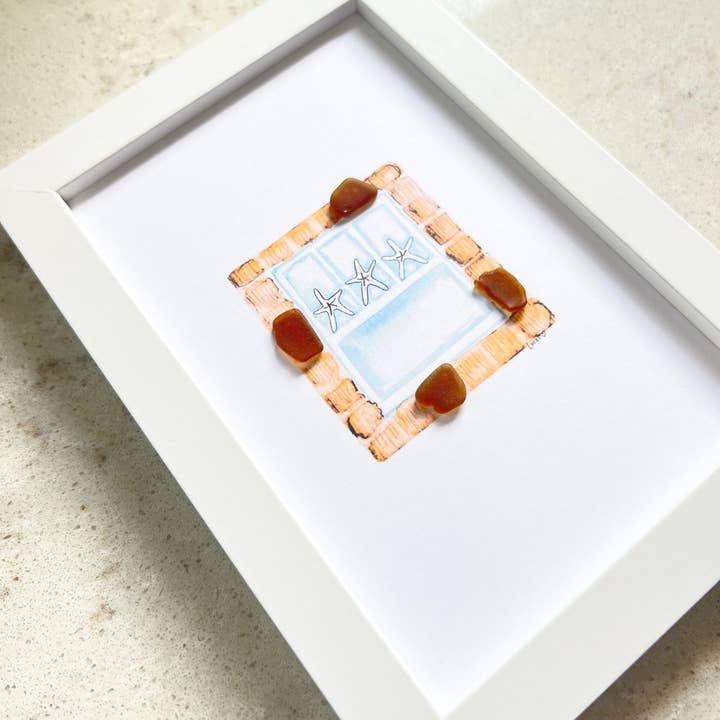 Sook & Hook - Wholesale Art Print - Starfish in the Window Sea Glass Art1