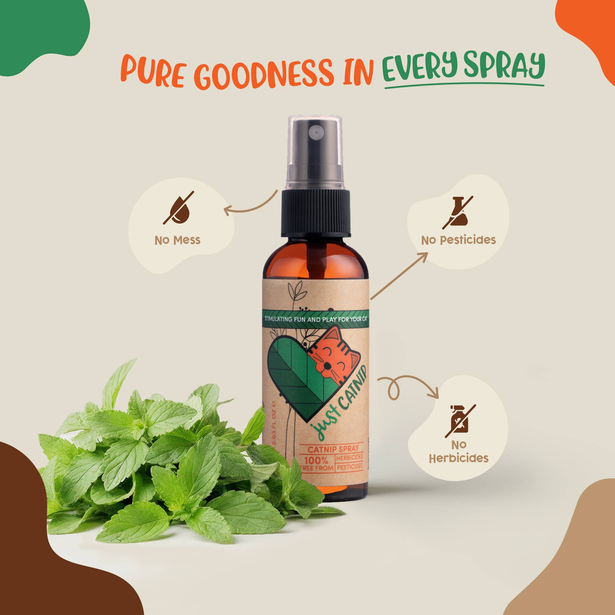 Just Catnip - Vente Cataire - Spray d'herbe à chat biologique | Friandise pour chat | Herbe à chat | Cadeau pour animaux de compagnie5