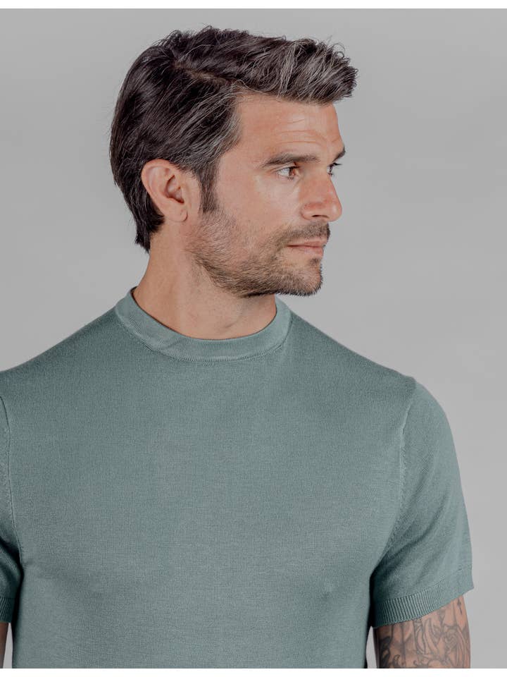 CELOPMAN - Vendita all'ingrosso Maglietta - Uomo - MAGLIA GIROCOLLO VERDE3